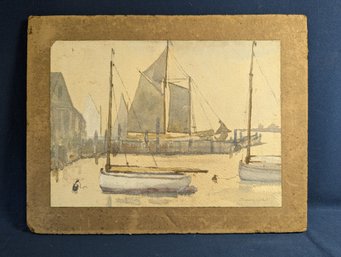 William Channing Cabot Watercolor On Paper Nantucket (?)