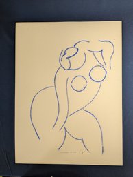 Signed Richard Gangel Line Drawing Almost An Homage To Matisse