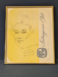 1975 Salmagundi Club Poster / Placemat Memorabilia 'A Noble Lady'