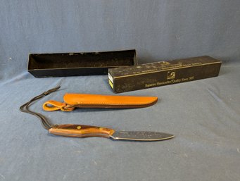 D.H. Russell Grohmann Belt Knife #2 With Sheath & Box