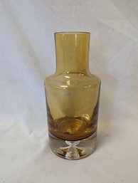 7&3/4' Tall Amber Krosno Poland Vase / Tumbler  Carafe