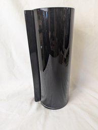 Tall Modern Vase In Deep Amethyst - Unusual Shape