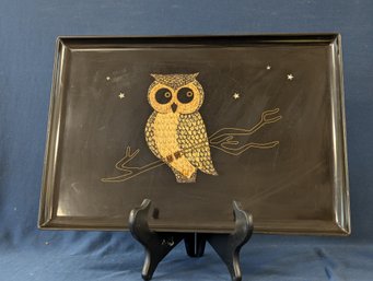 Couroc Owl Tray Mid Century Modern Serving Piece