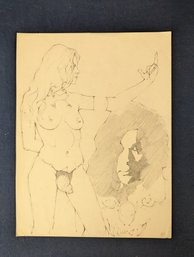 Wayne Hitchcock 1971 Nude Graphite Illustration / Sketch