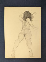 Wayne Hitchcock 1974 Nude Graphite Illustration / Sketch