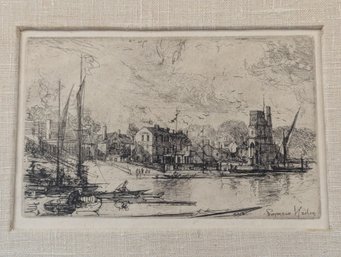 Francis Seymour Haden Etching And Drypoint 'Harry Kelly's Putney'