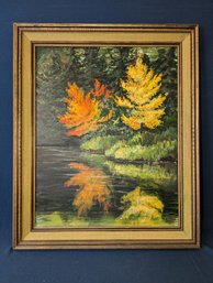 1972 Autumn Landscape Painting By Mary McGrath