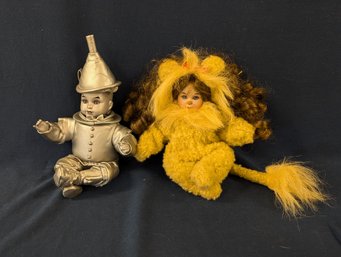 Marie Osmond Signed And Numbered Dolls Tin Man And Cowardly Lion From The Wizard Of Oz