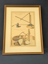 Antique Scientific Hand Colored Engraving Of An Armilla