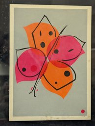 Limited Edition Neon Mid Century Modern Butterfly Print