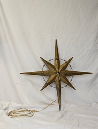 Vintage Mid Century Modern Starburst 'Starlite' Clock And Light