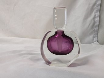 1986 Signed And Dated Correia Art Glass Perfume Bottle