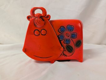 Neon Mid Century Modern Cow Coin Bank