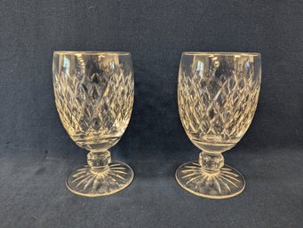 Pair Of Two (2) Waterford Crystal Glasses