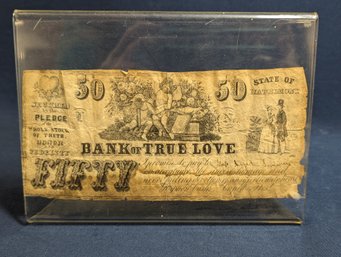 1850s / 1860s Valentine 'Bank Of True Love'