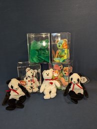 Lot Of Nine (9) Beanie Babies - Erin, Peace, Garcia, Fortune, Valentino, Glory