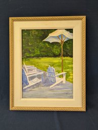 Signed Daphne Murray Acrylic Painting Summer Day