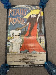 Signed Maurice Sendak 'Really Rosie' Poster / Window Card From Chelsea Theater Center