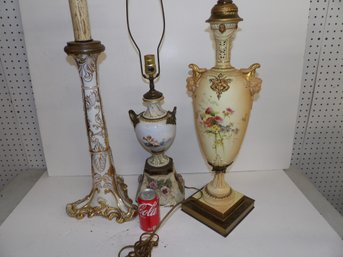 3 Various 19th Century Porcelain And Pottery With Some Condition Issues