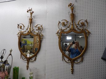 Pair 1930's Adams Style Mirrors In Good Gilt And Condition