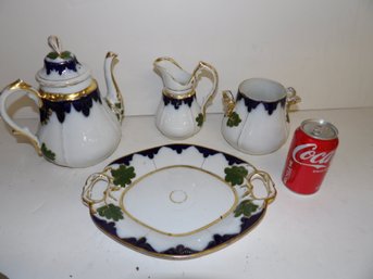 4 Piece Paris Porcelain Tea Set