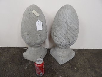 Pair Cast Stone Finials