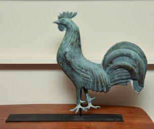 Large Copper Rooster Weather Vane