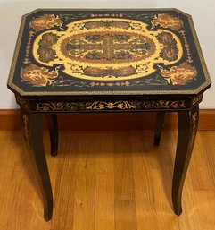 Roma Black Lacquered, Inlay Standing Music & Jewelry Box