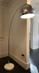 A Modern Curved Metal Floor Standing Lamp - Approx 74' H