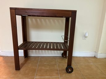 Wooden Serving Cart