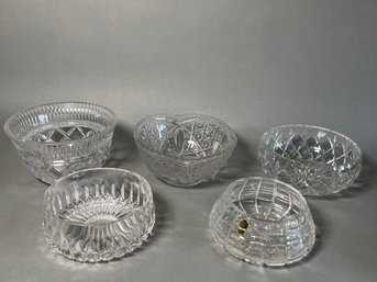 Crystal & Cut Glass Bowls Including Waterford