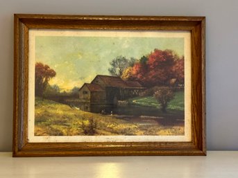 Robert Wood Print, Titled Mill Stream