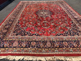 Hand Knotted Persian Rug, 9 Feet By 12 Feet