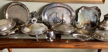 Large Collection Of 19 Silver Plate Pieces