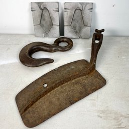 Cast Iron Wagon Step And Heavy Hook, And More