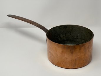 Antique French Hand Forged Copper Sauce Pan