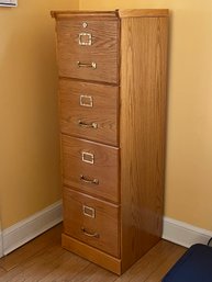 Oak Tone 4- Drawer File Cabinet