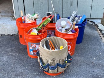 Home Improvement Tools And Six Buckets