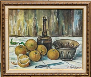 Signed Painting On Canvas, Still Life, Ca. 1966