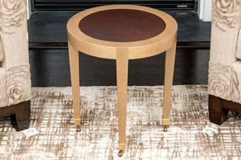 Stylish Donghia Accent Table On Casters