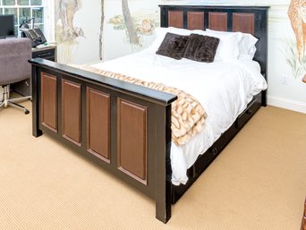 Fabulous Queen Sized Carved Bed Frame, With Storage Drawer