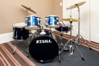 Awesome Tama Drum Set With Cymbals With Stool