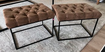 Pair Of Trubeck Tufted Ottomans