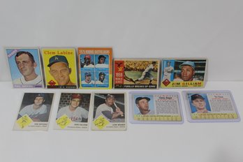 10 Vintage Baseball Cards - 1963 Fleer Don Drysdale! - 1964 Phil Niekro - 1975 Rookie Fred Lynn - 1960 Cards