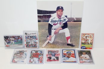 Nice Red Sox Group - Signed Reggie Smith 8x10, 1981 Tony Perez Card - Mookie Betts-devers-xander-sale Cards