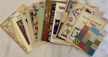 Large Lot Of Soft Cover Charted Needlepoint Designs (14)