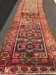 Hand Knotted Persian Rug , 3 Feet 8 Inch By 12 Feet 6 Inch