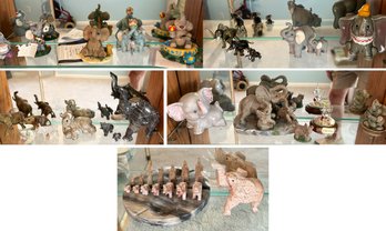 Vintage Dumbo And More Elephant Themed Decor - Porcelain, Marble, And Much More