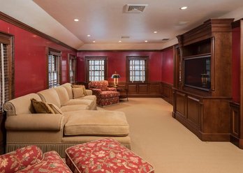 A High Quality Custom Built Mahogany TV Entertainment Console - Upstairs Office