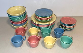 Lot Of Colorful Fiesta Ceramic Dishes